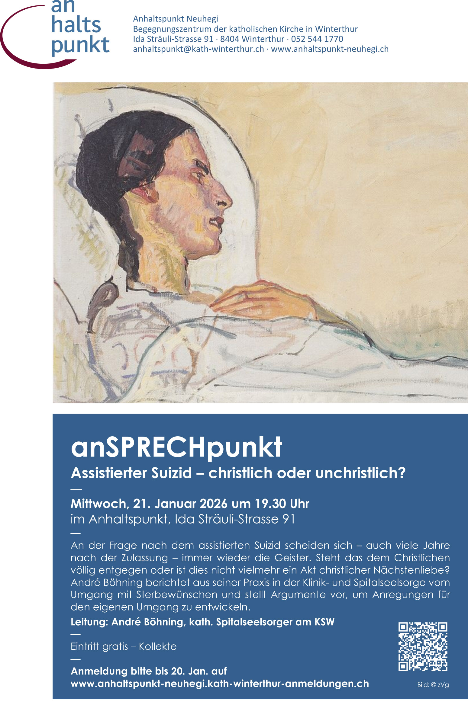 Flyer AnSPRECHpunkt Assistierter Suizid christlich