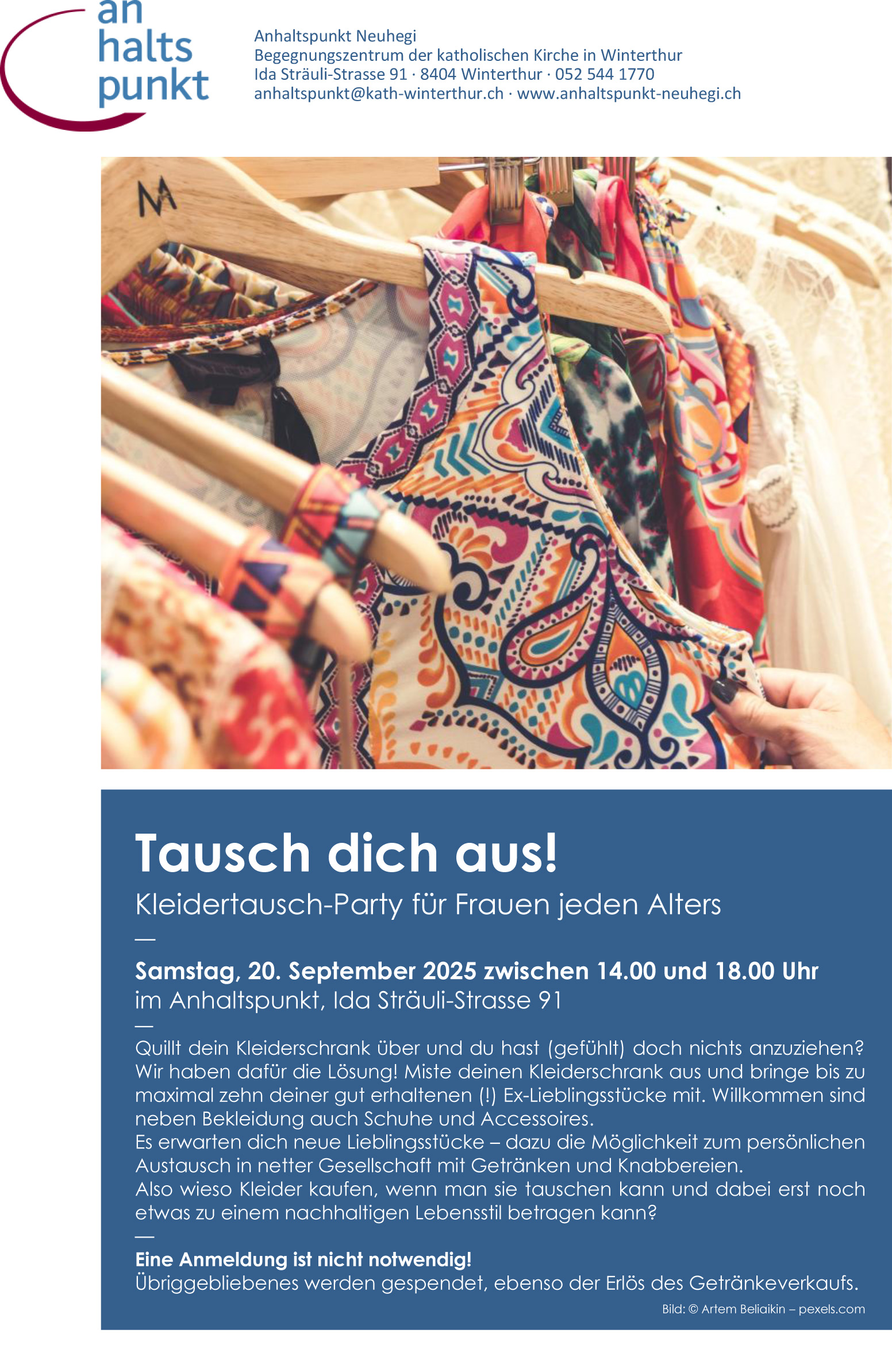 Flyer Kleidertausch Party 2025 09