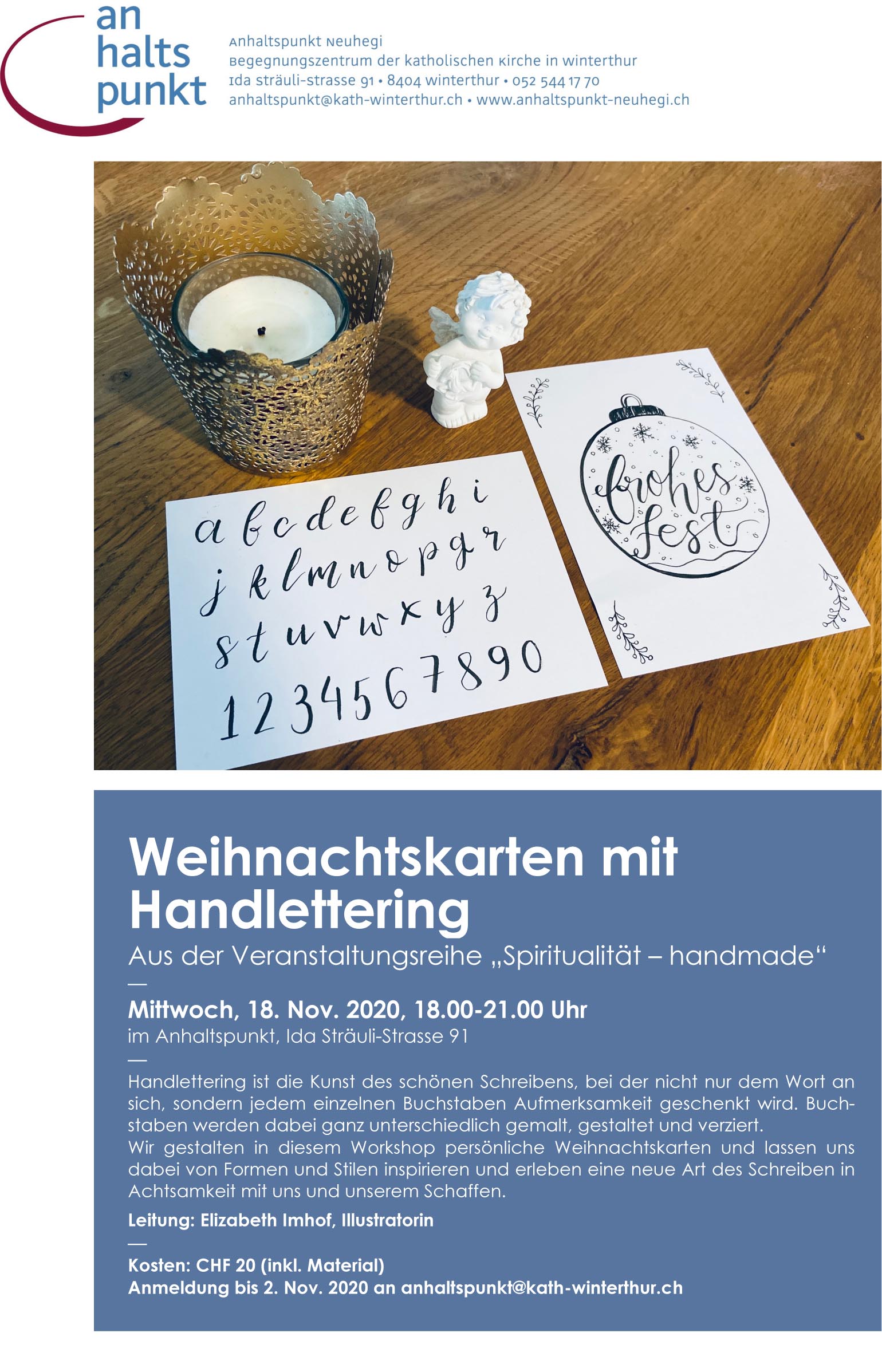 ahp Spiritualitaet Handmade Weihnachtskarten Handlettering 2020