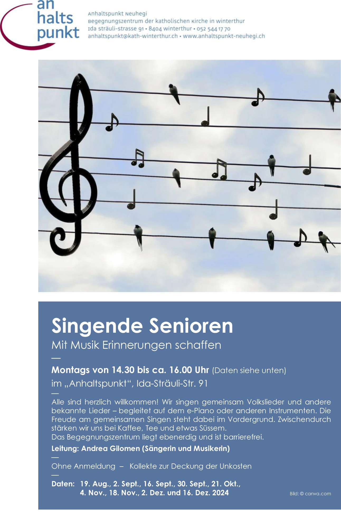 Flyer Singende Senioren 2024 2